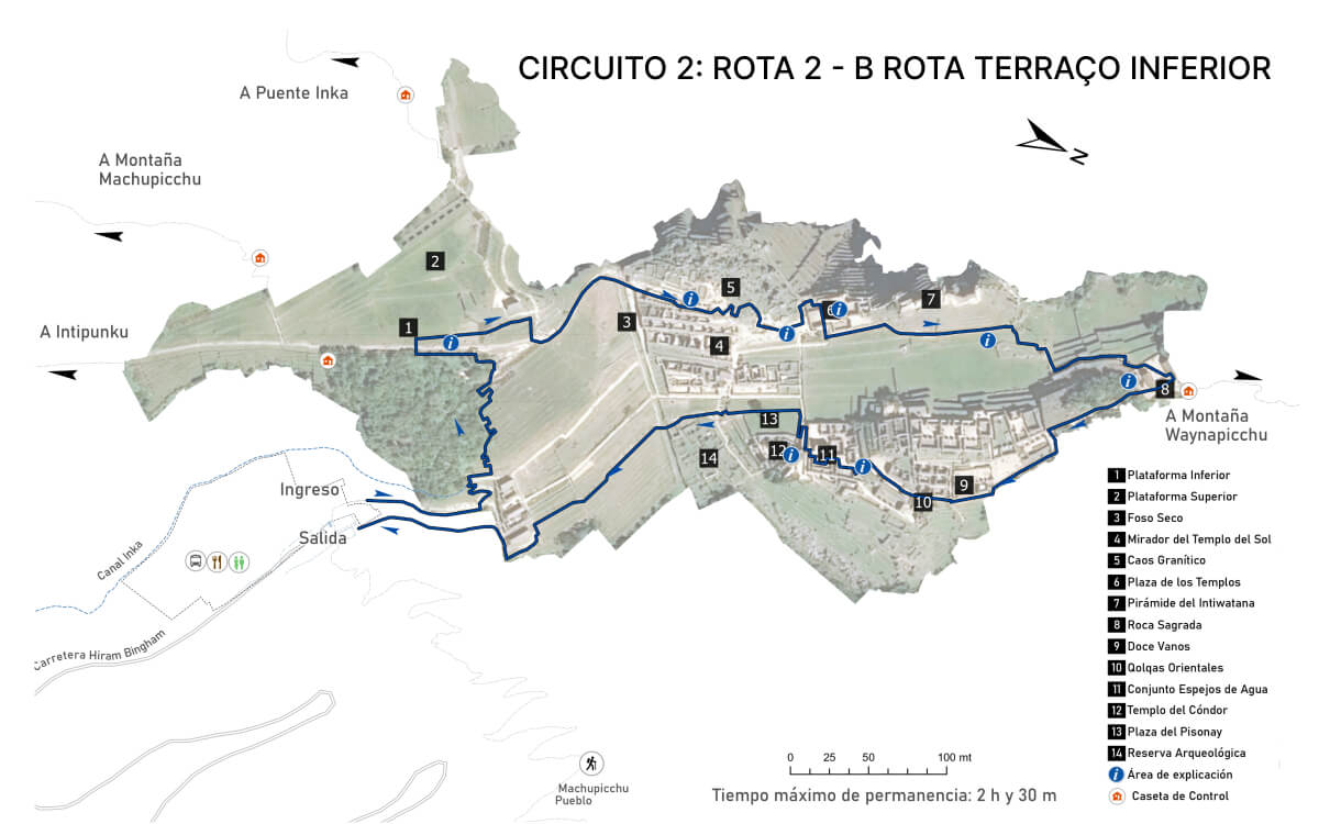 Circuito 2 (Machu Picchu Clássico) – Rota 2-B: Rota Terraço Inferior