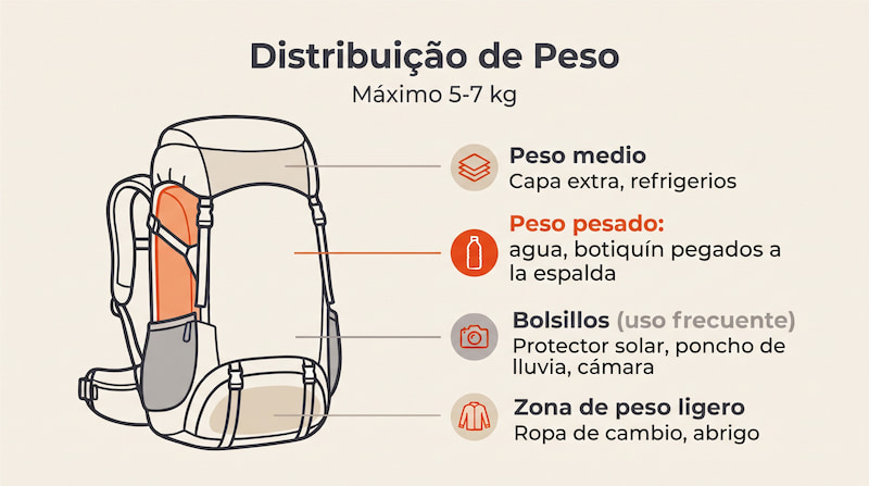 Como distribuir o peso na mochila da Trilha Inca sem passar de 7 quilos