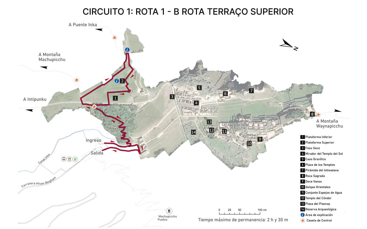 Circuito 1 (Panorâmico) – Rota 1-B: Rota Terraço Superior