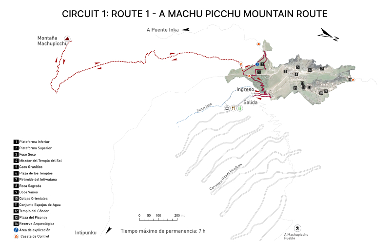 Circuit 1 (Panoramic) – Route 1-A: Machu Picchu Mountain Route